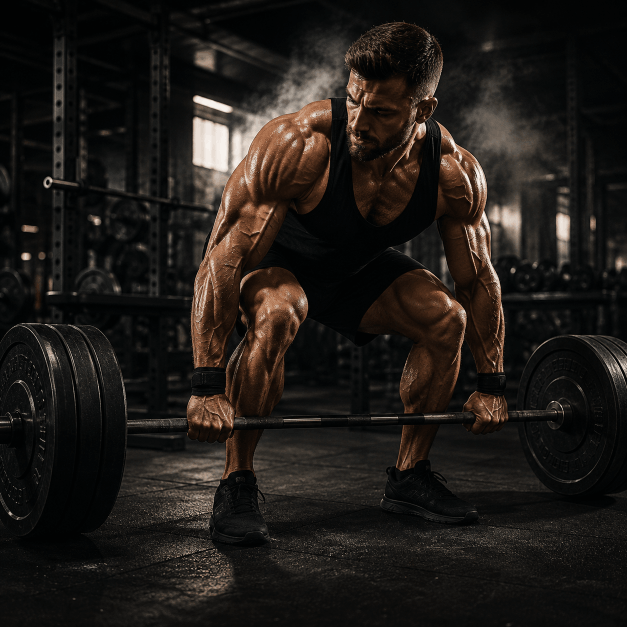 Hardcore bodybuilding and mass building categories icon on the Drachensang Academy homepage – Heavy strength training and professional lifting evaluation
