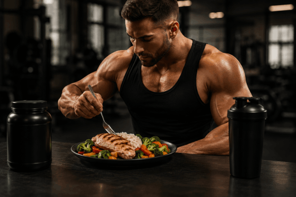Targeted sports nutrition matrix for rapid muscle growth on the Drachensang Academy homepage – Strategic meal prep and macronutrient analysis