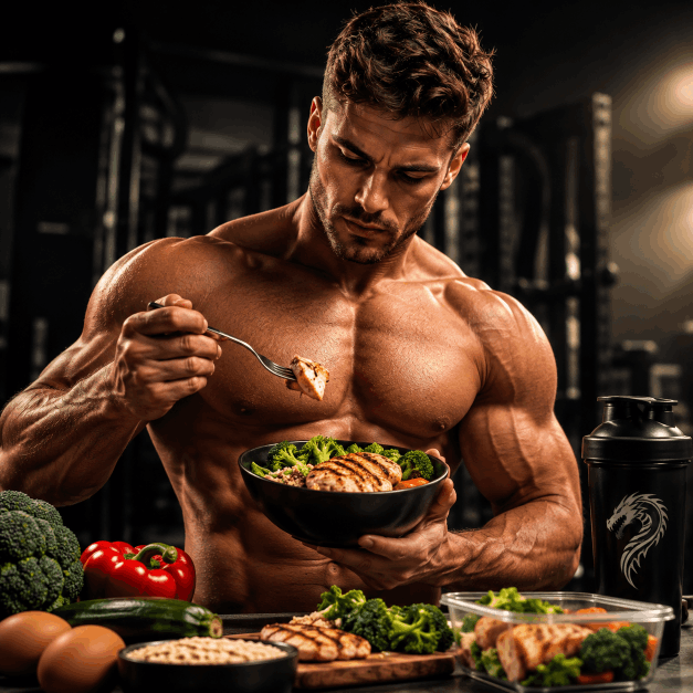 Anabolic sports nutrition and meal prep categories icon on the Drachensang Academy homepage – Targeted macronutrient distribution and elite supplementation analysis